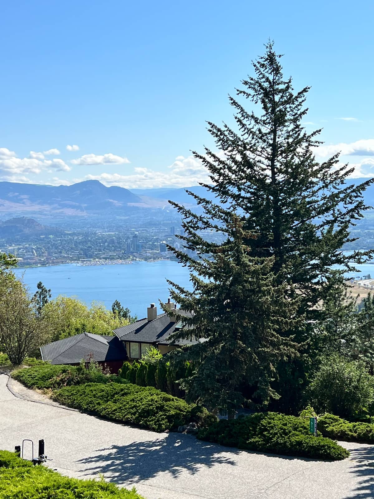 The view over Okanagan Lake from the hill