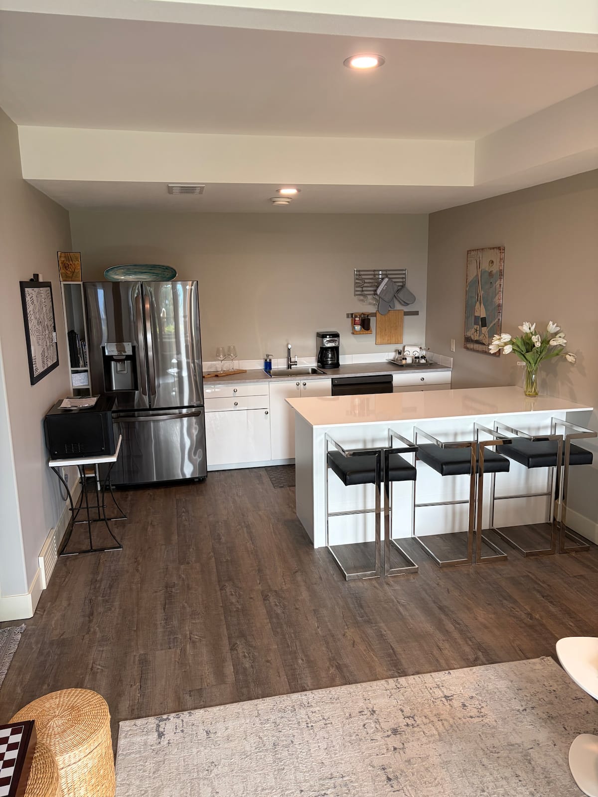 Modern kitchen with island seating